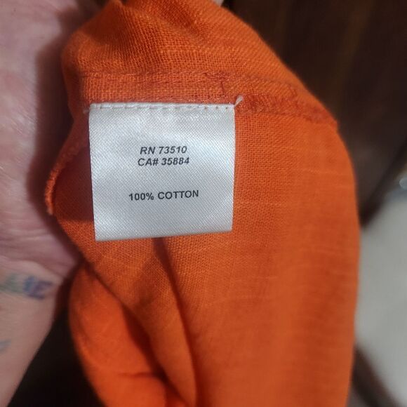 Uncle Frank floral embroidered orange shift dress Large NWT - Picture 4 of 5